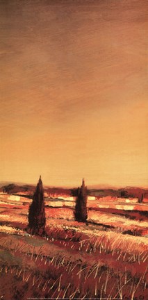 Framed Flowing Fields II Print