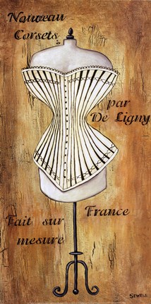 Framed Modle De Corset II Print