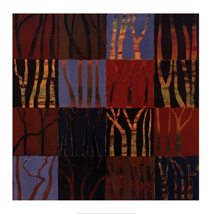 Framed Red Trees II Print