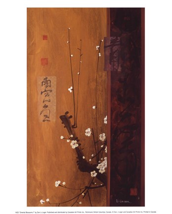 Framed Oriental Blossoms I Print