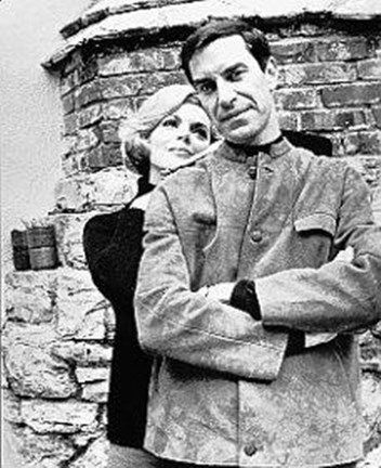 Framed Martin Landau and Barbara Bain Print