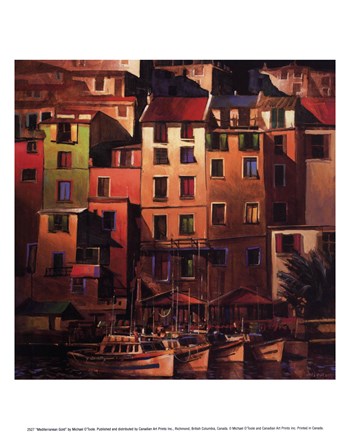 Framed Mediterranean Gold Print