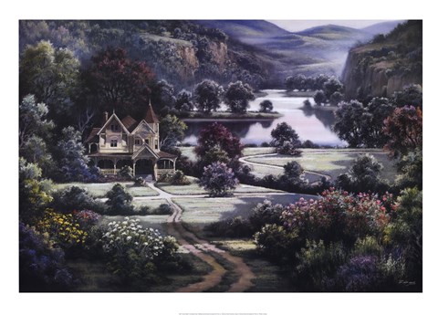 Framed Country Manor Print