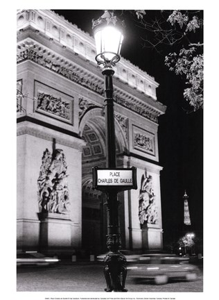 Framed Place Charles de Gaulle Print