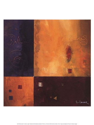 Framed Water Garden I Print