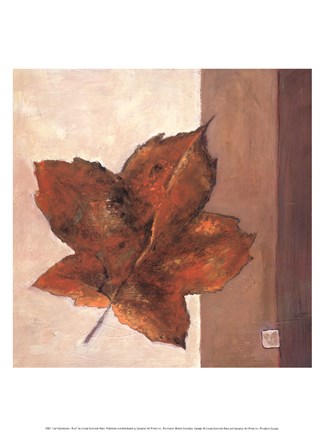 Framed Leaf Impression - Rust Print
