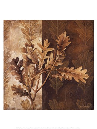 Framed Leaf Patterns I Print