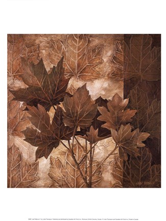 Framed Leaf Patterns II Print