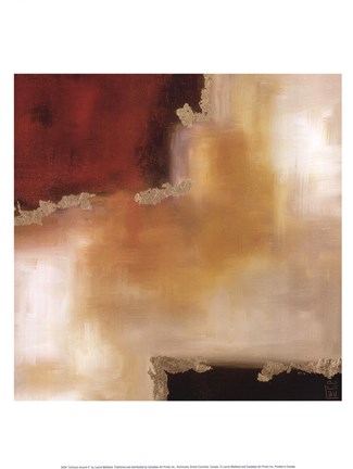 Framed Crimson Accent II Print