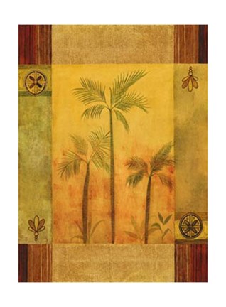 Framed Palm Patterns I Print
