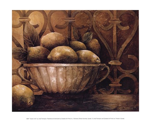 Framed Tuscan Lime Print