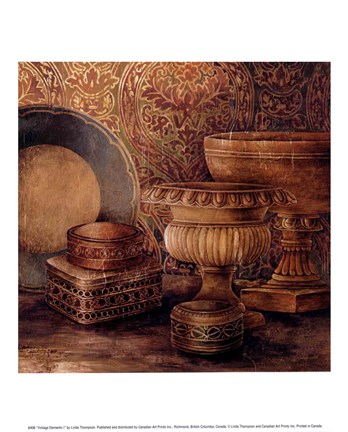 Framed Vintage Elements I Print