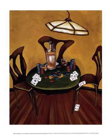 Framed Poker Nite Print