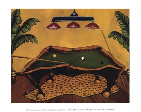 Framed Pool Anyone? Print