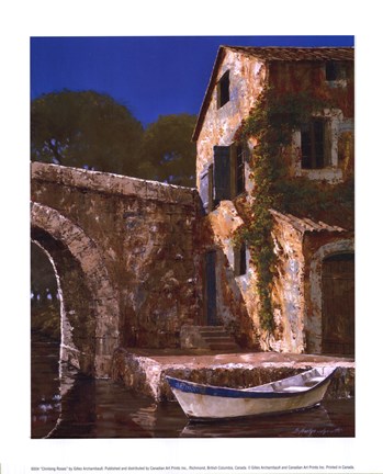 Framed Climbing Roses Print