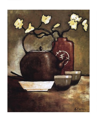 Framed Takara Tea Room Print