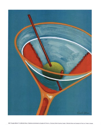 Framed Sunglow Martini II Print