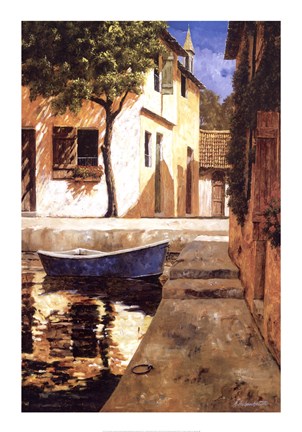 Framed Touch of Blue Print