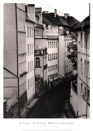 Framed Little Canal, Prague, Czech Republic Print