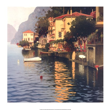 Framed Reflejos en el lago Print