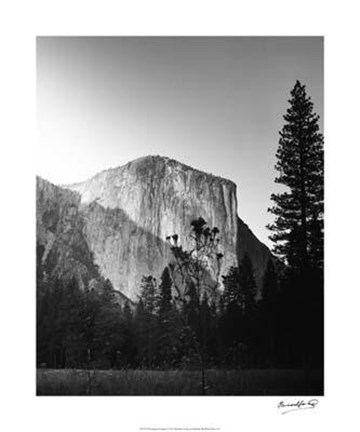Framed El Capitan In Shadow Print