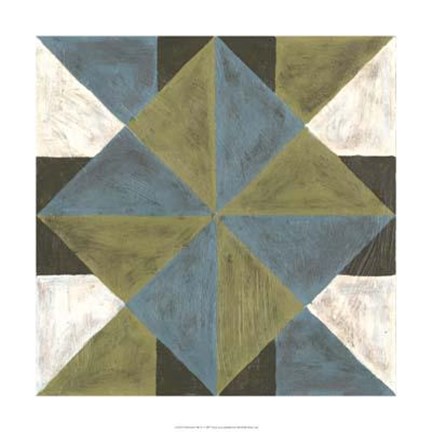 Framed Patchwork Tile IV Print