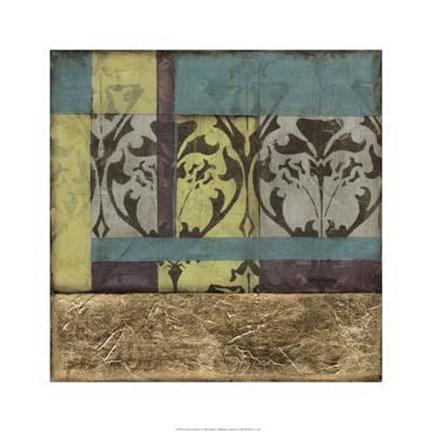 Framed Jeweled Transom I Print