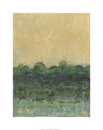 Framed Viridian Marsh II Print