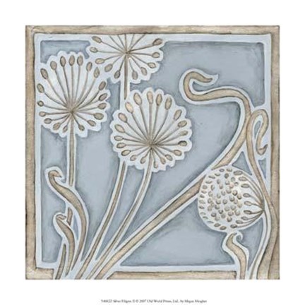 Framed Silver Filigree II Print