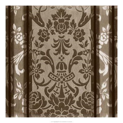 Framed Vintage Wallpaper III Print