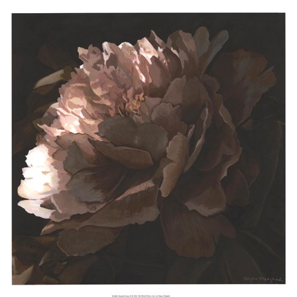 Framed Moonlit Peony II Print
