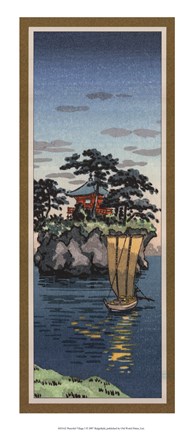 Framed Peaceful Village I Print