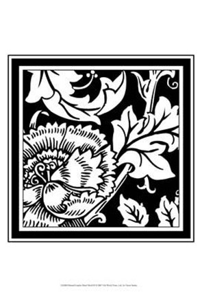 Framed Printed Graphic Floral Motif III Print