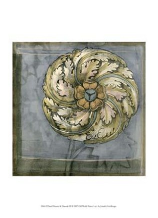 Framed Small Rosette and Damask III Print