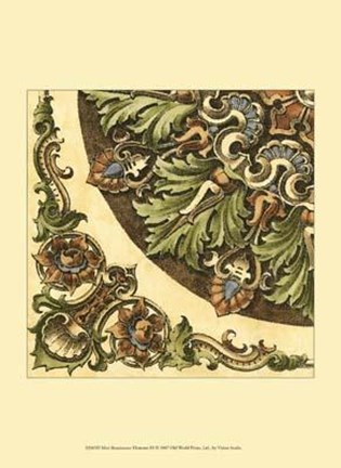 Framed Mini Renaissance Elements III Print