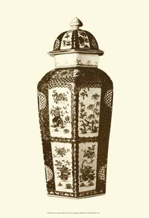 Framed Manor Porcelain In Brown III Print