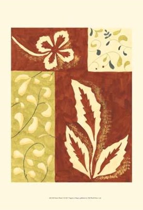 Framed Festive Floral I Print