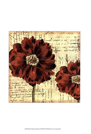 Framed Printed Vintage Composition II Print