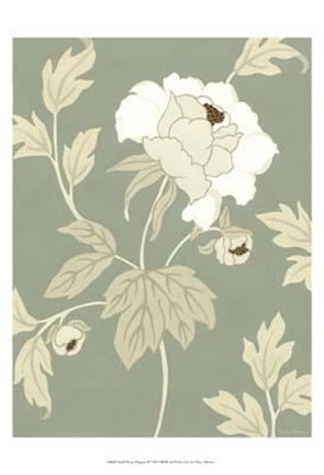 Framed Small Peony Elegance II Print