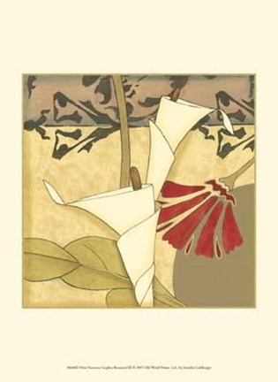 Framed Mini Nouveau Graphic Botanical III Print