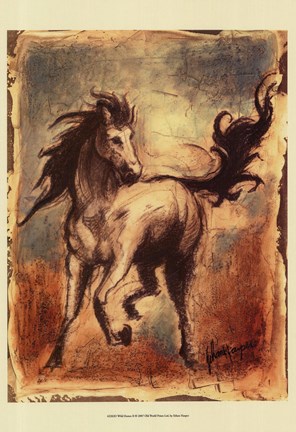 Framed Wild Horses II Print