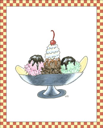 Framed Ice Cream Parlor IV Print