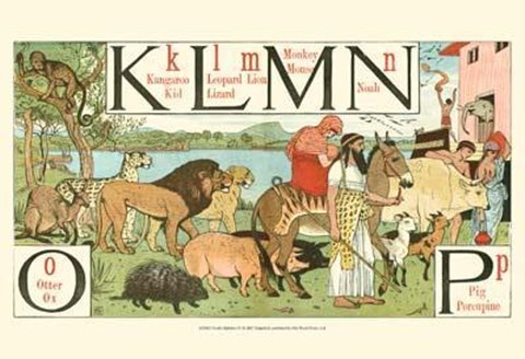 Framed Noah&#39;s Alphabet IV Print