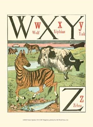 Framed Noah&#39;s Alphabet VII Print