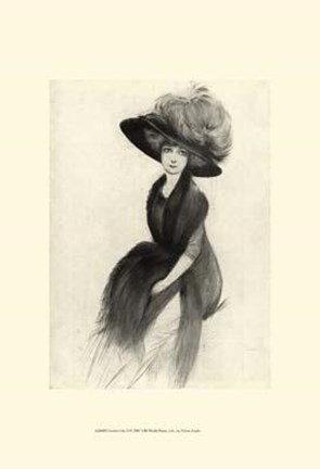 Framed Feather Hat II Print