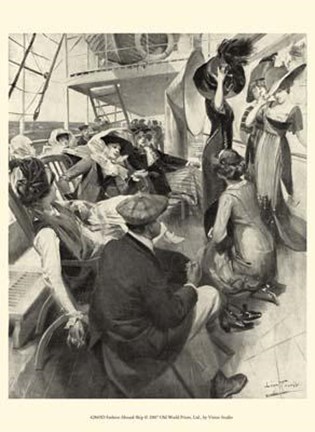 Framed Fashion Aboard Ship Print