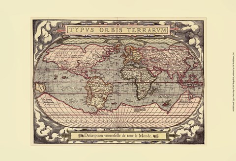 Framed Small Typvs Map Print