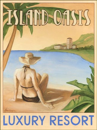 Framed Island Oasis Print
