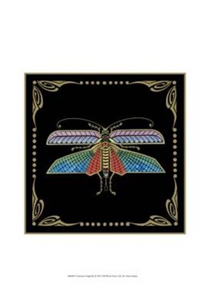 Framed Cloisonne Dragonfly Print