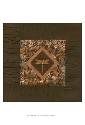 Framed Dragonfly Relief I Print